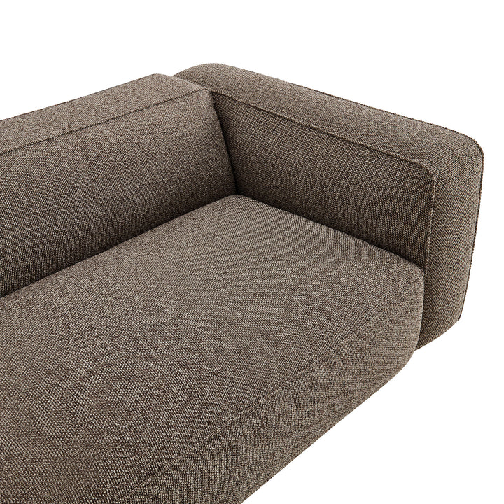 Auren 88 Inch Lattice Bouclé Upholstered Sofa in Earth
