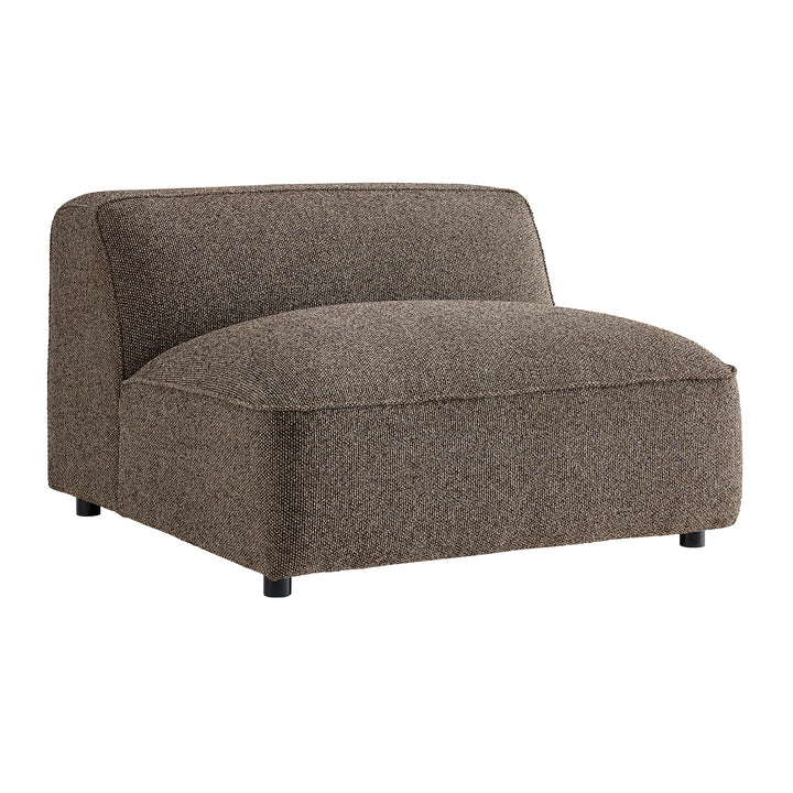 Auren 5 Piece Lattice Bouclé Upholstered Modular Corner Sectional in Earth