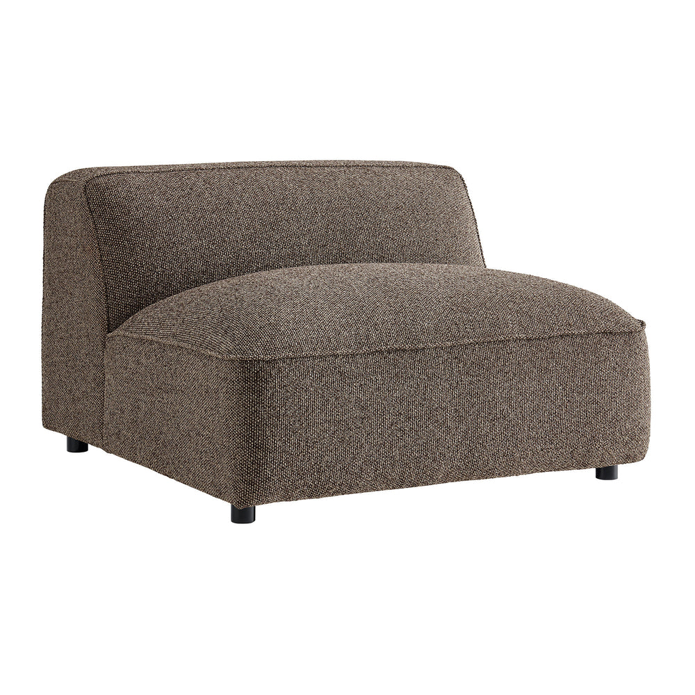 Auren 5 Piece Lattice Bouclé Upholstered Modular Corner Sectional in Earth