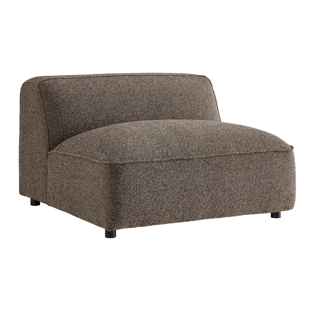 Auren 5 Piece Lattice Bouclé Upholstered Modular Corner Sectional in Earth