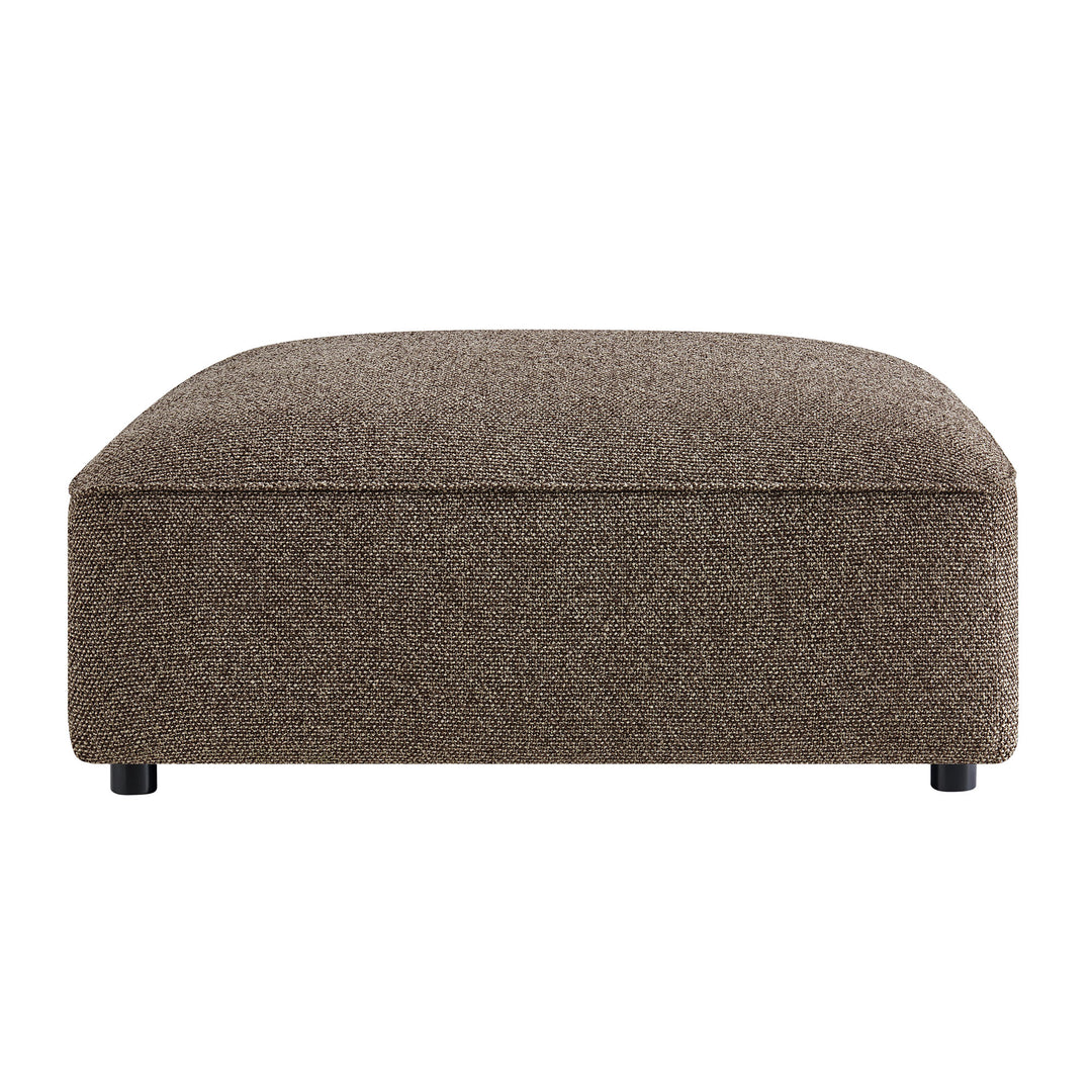 Auren Lattice Bouclé Upholstered Ottoman in Earth