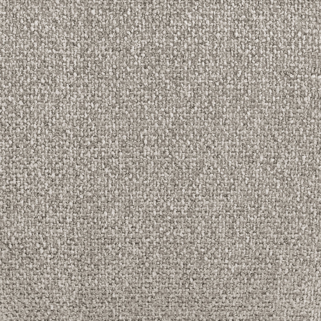 Auren Lattice Bouclé Upholstered Ottoman in Fog