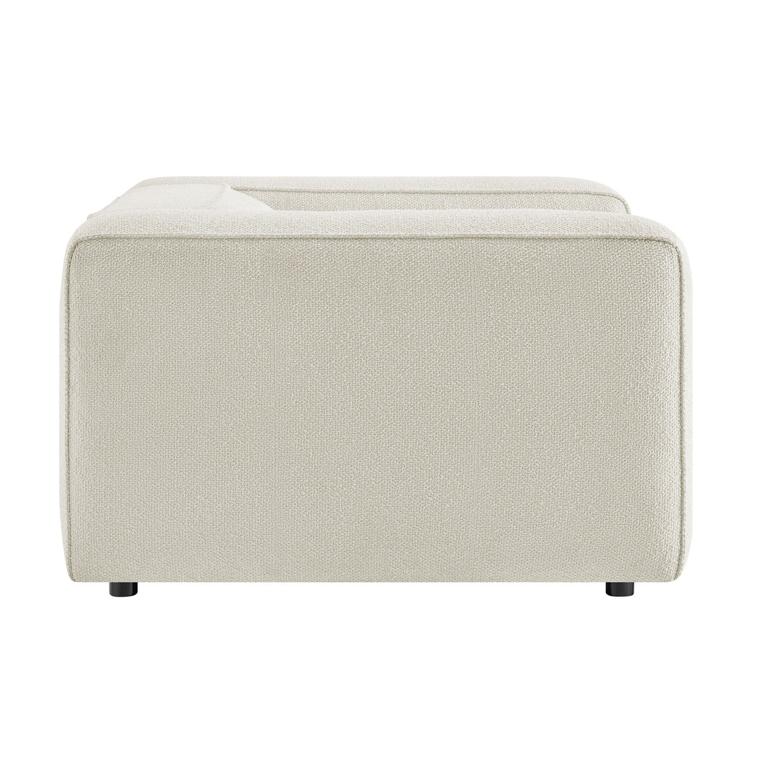 Auren Lattice Bouclé Upholstered Accent Chair in Cream