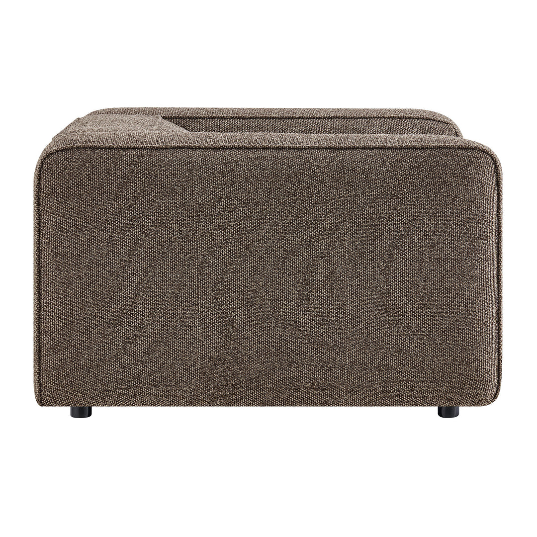 Auren Lattice Bouclé Upholstered Accent Chair in Earth