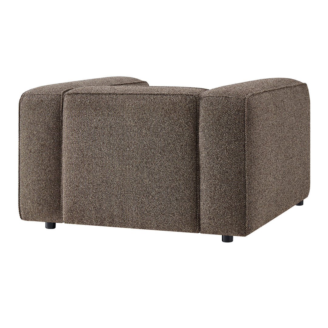 Auren Lattice Bouclé Upholstered Accent Chair in Earth