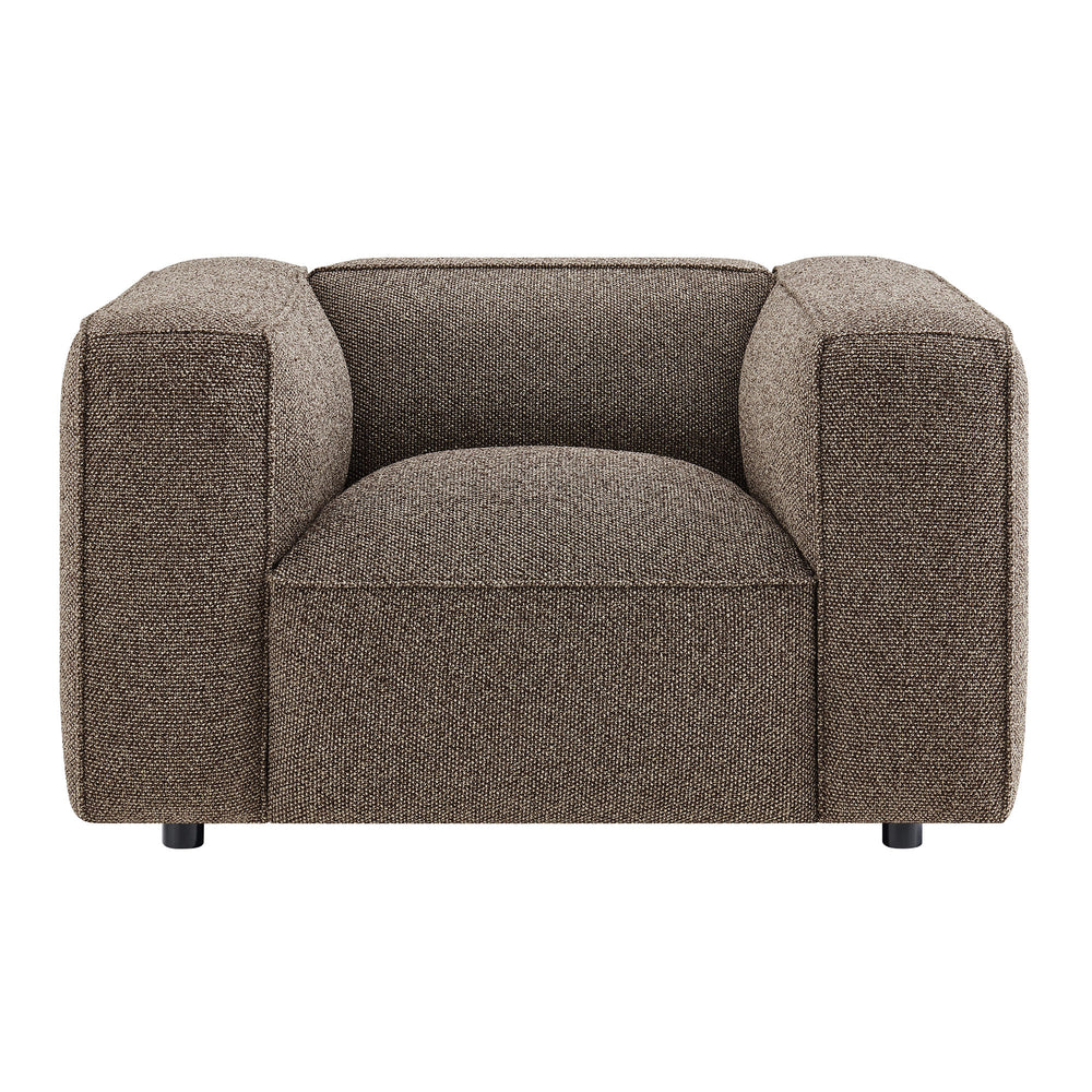 Auren Lattice Bouclé Upholstered Accent Chair in Earth