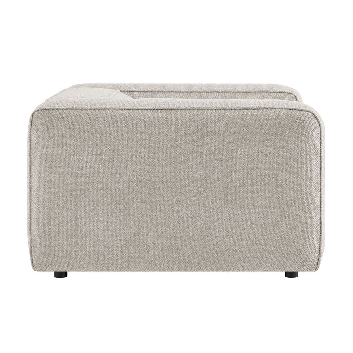 Auren Lattice Bouclé Upholstered Accent Chair in Fog