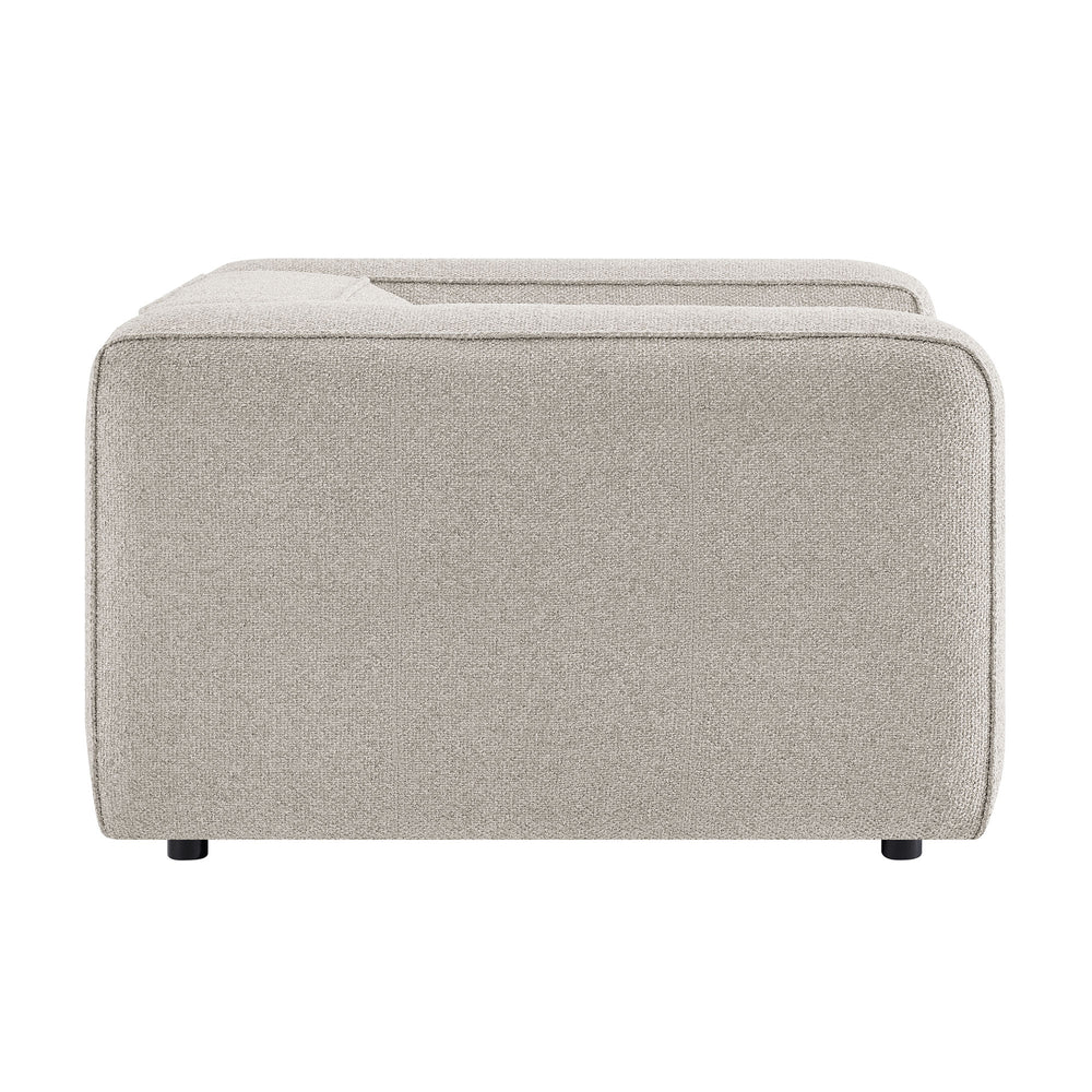 Auren Lattice Bouclé Upholstered Accent Chair in Fog
