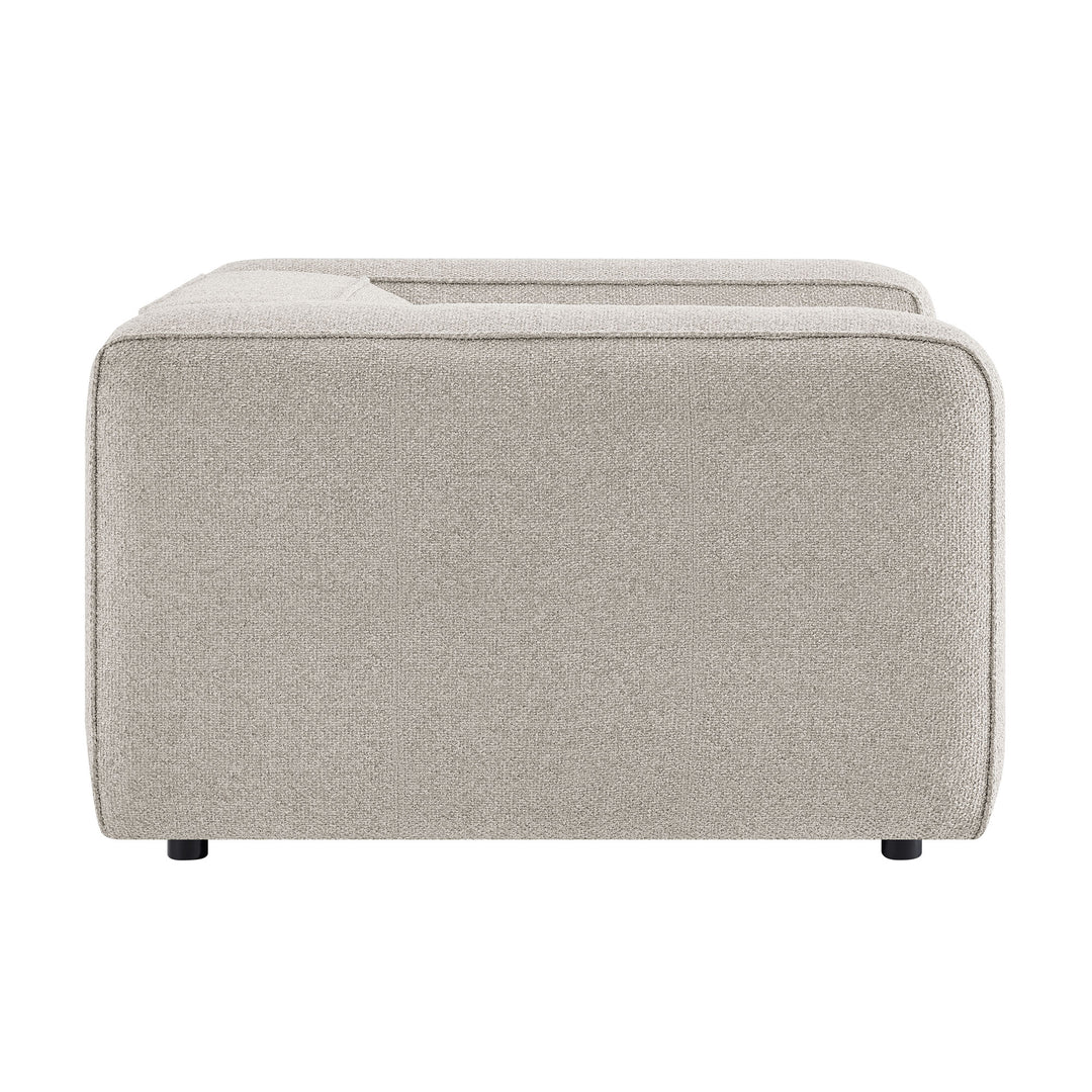Auren Lattice Bouclé Upholstered Accent Chair in Fog