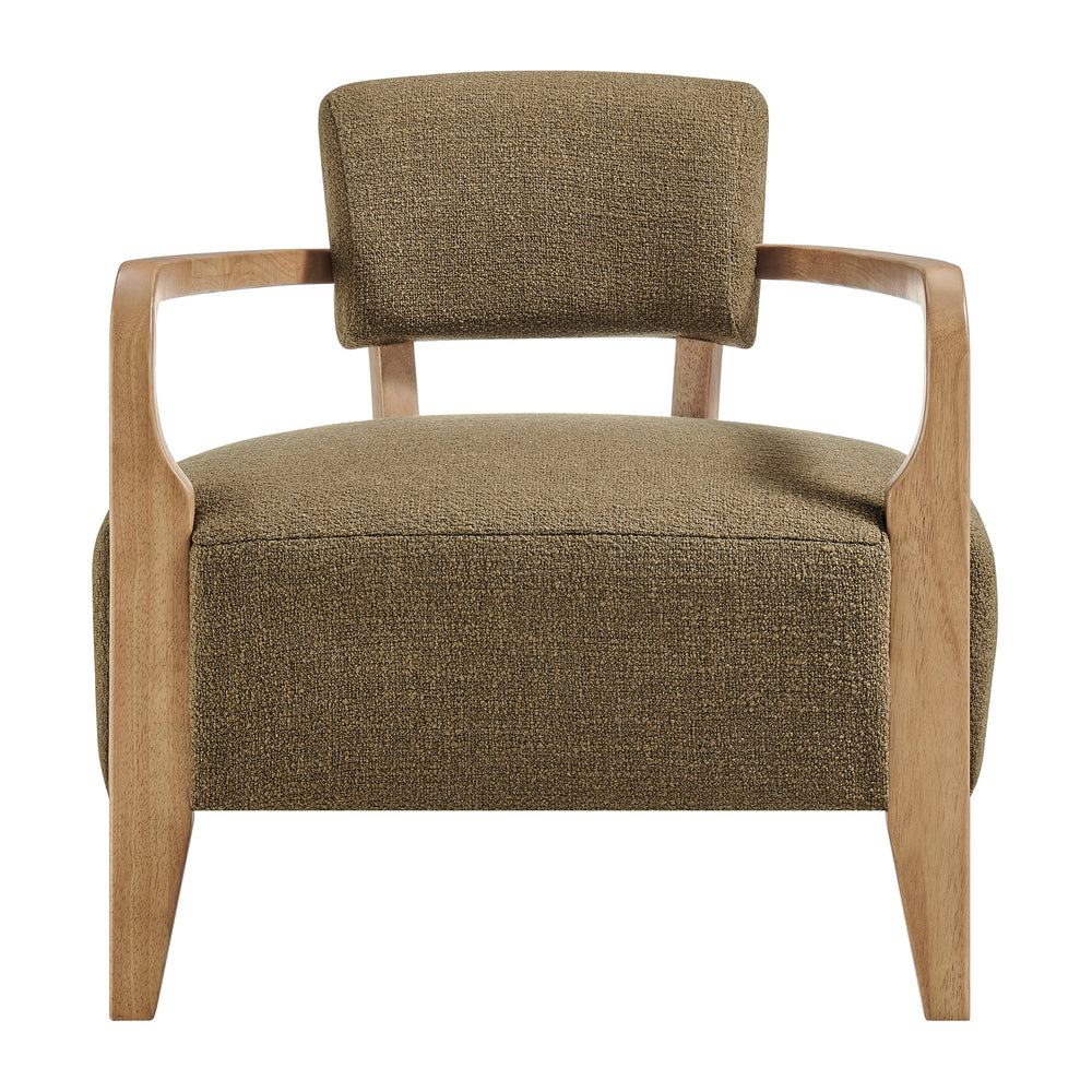 Zinnia Linen Blend Accent Chair in Olive