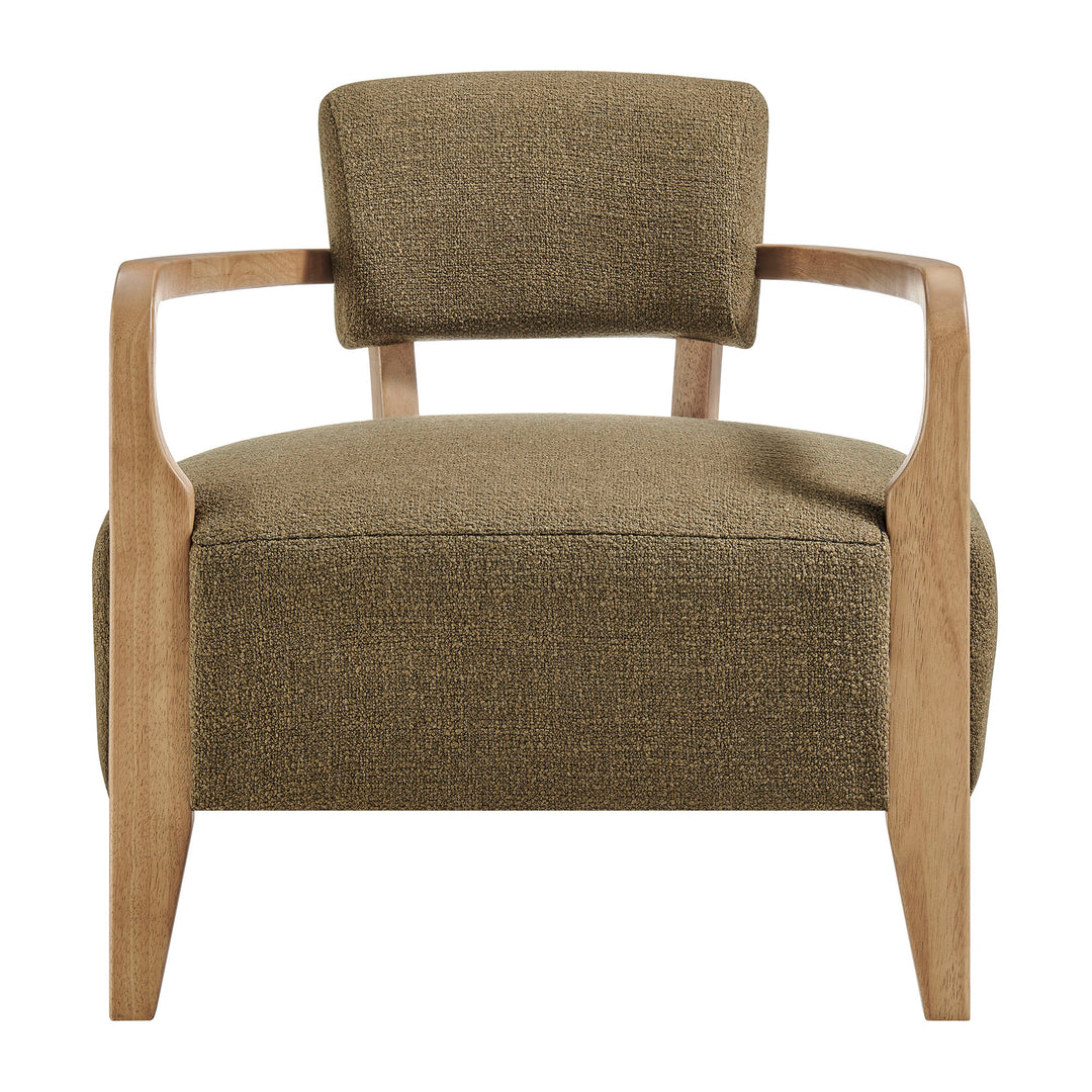Zinnia Linen Blend Accent Chair in Olive