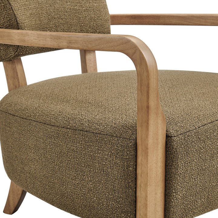 Zinnia Linen Blend Accent Chair in Olive
