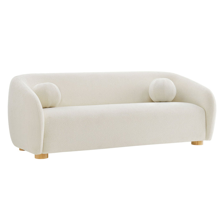 Holland 85" Chenille Fabric Sofa in Cream