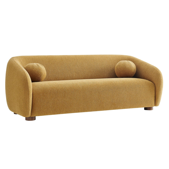 Holland 85" Chenille Fabric Sofa in Mustart