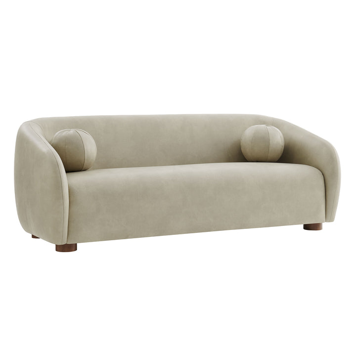 Holland 85" Vegan Leather Sofa in Mineral