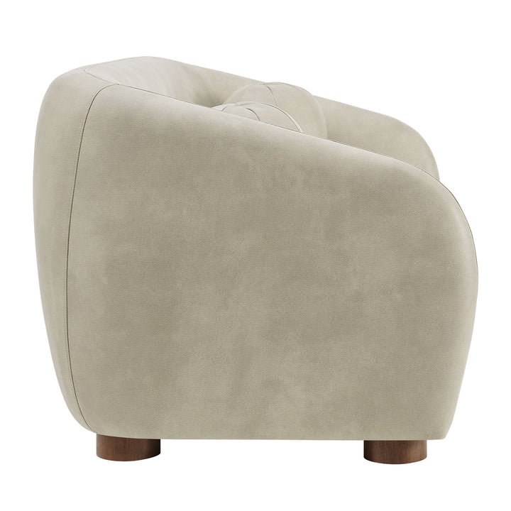 Holland 85" Vegan Leather Sofa in Mineral