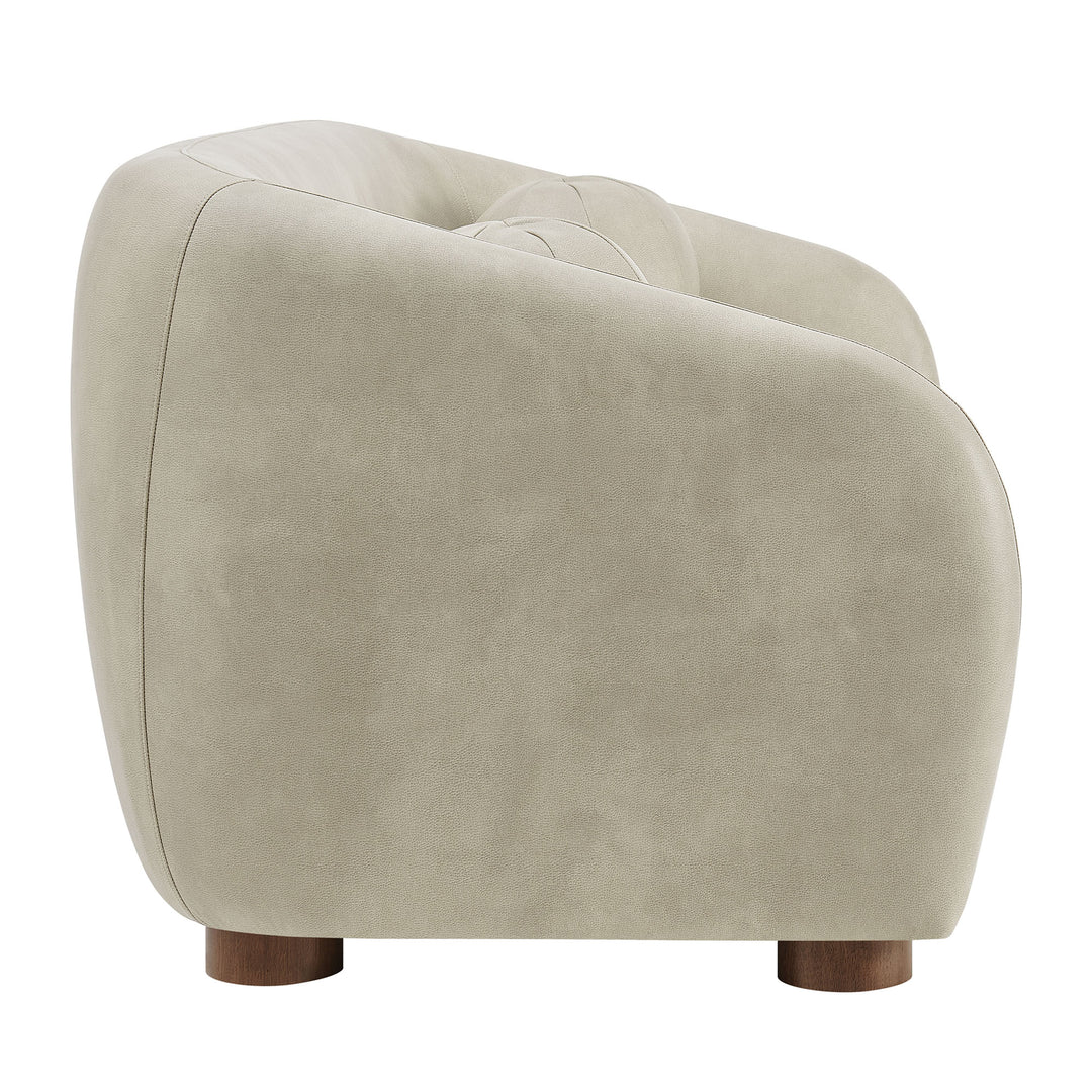 Holland 85" Vegan Leather Sofa in Mineral