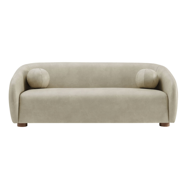 Holland 85" Vegan Leather Sofa in Mineral