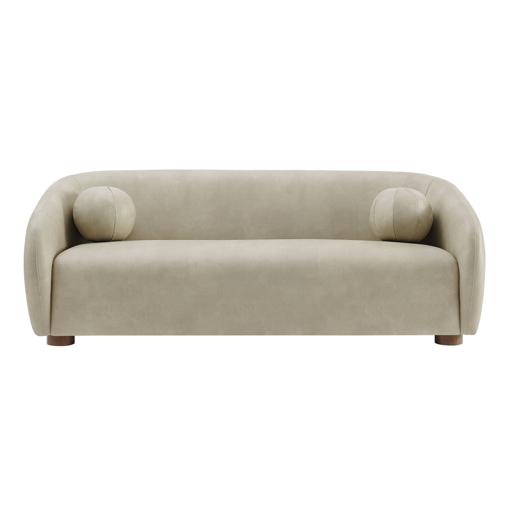Holland 85" Vegan Leather Sofa in Mineral