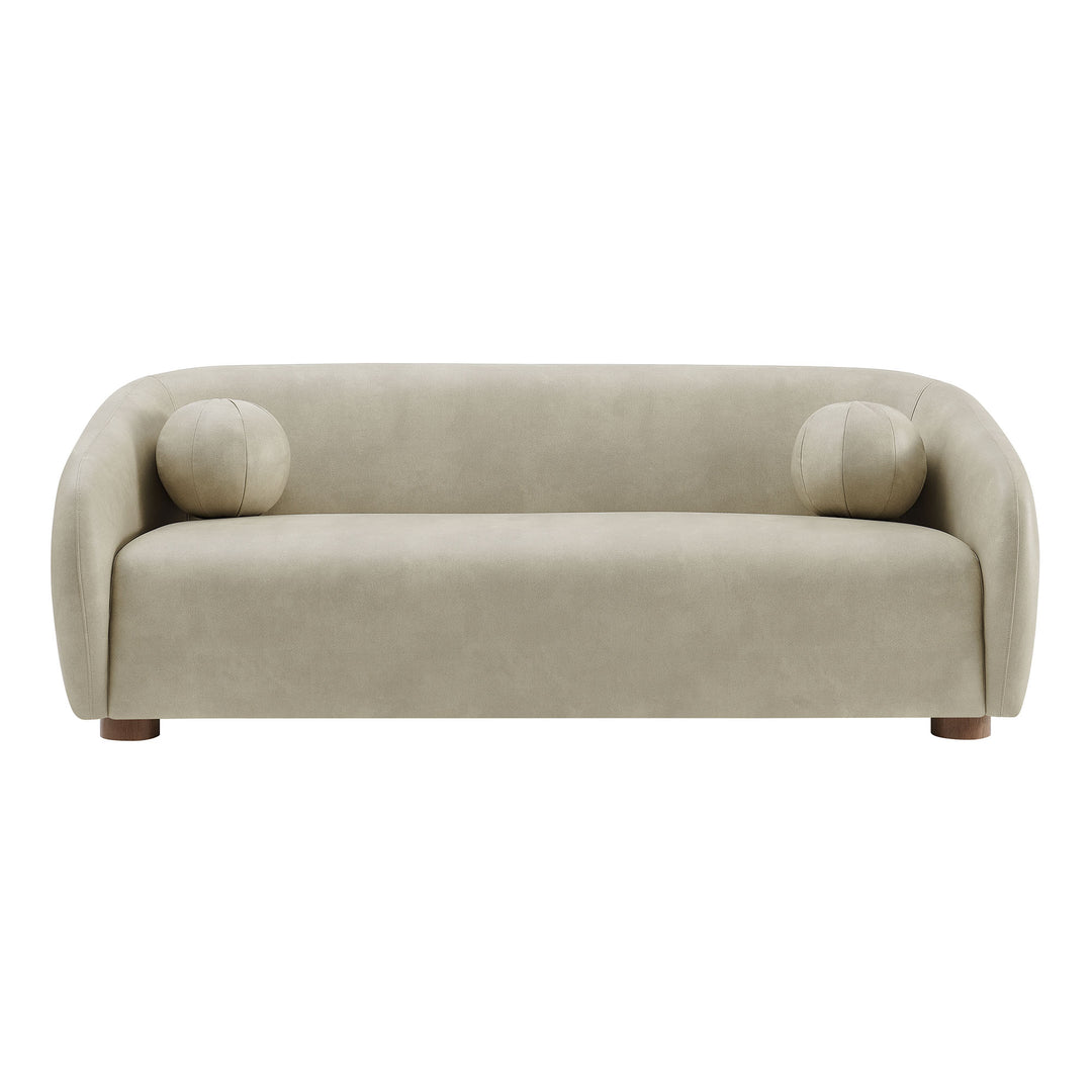 Holland 85" Vegan Leather Sofa in Mineral