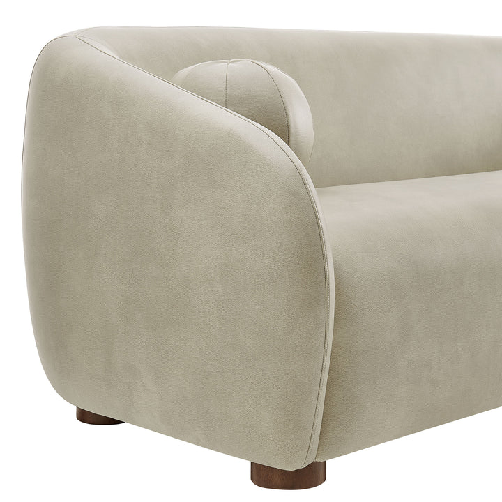 Holland 85" Vegan Leather Sofa in Mineral