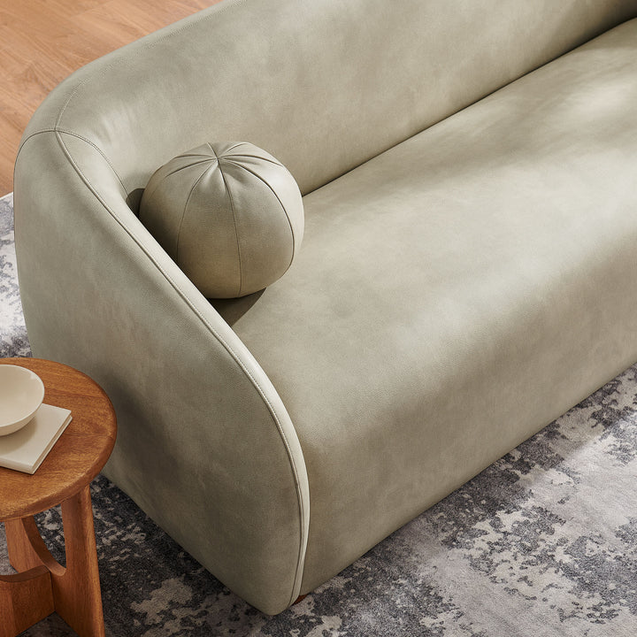 Holland 85" Vegan Leather Sofa in Mineral
