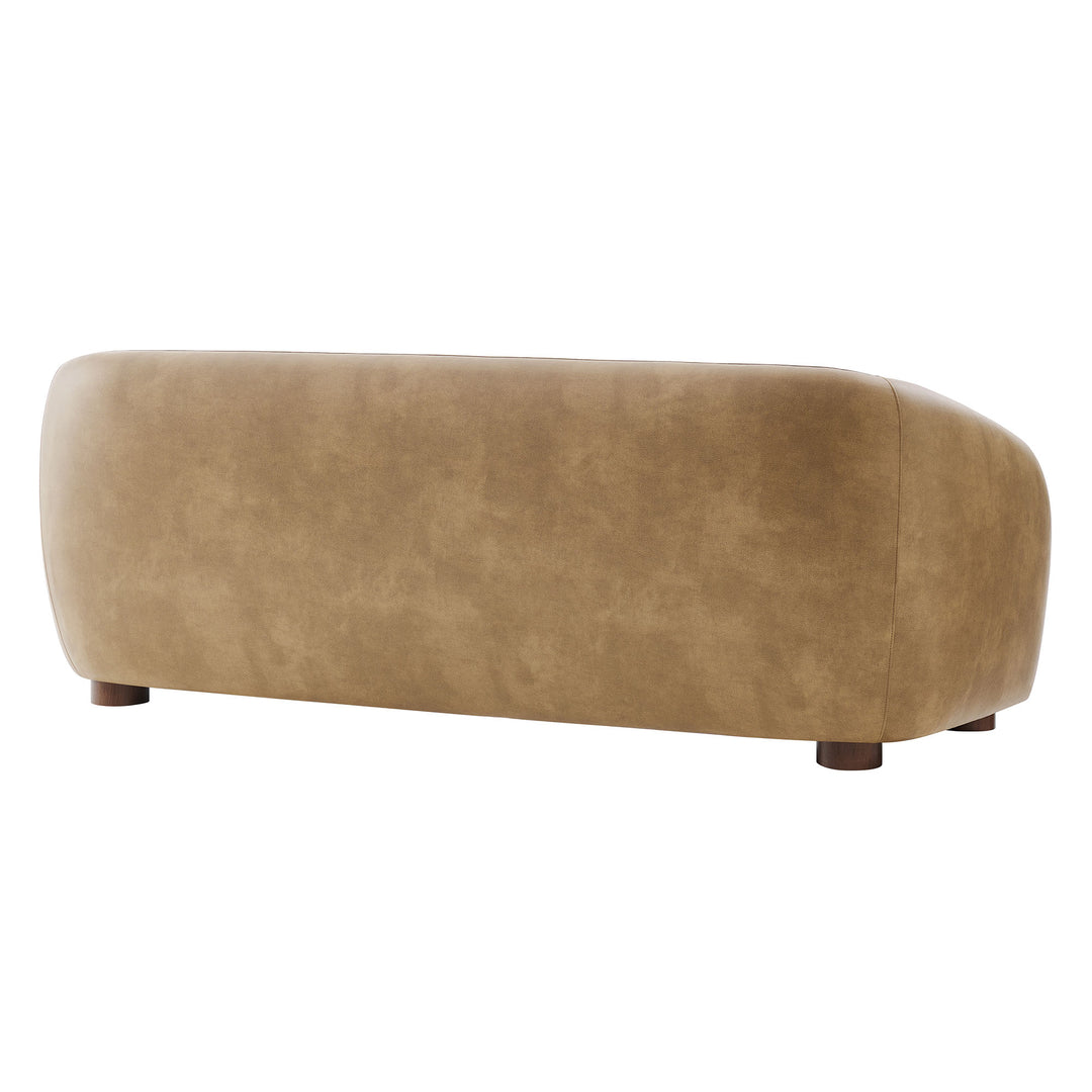 Holland 85" Vegan Leather Sofa in Toast