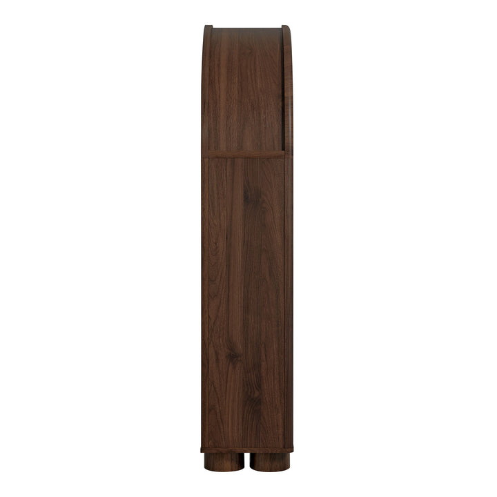 Bellamy Arched Fold-Out Desk Cabinet in Walnut