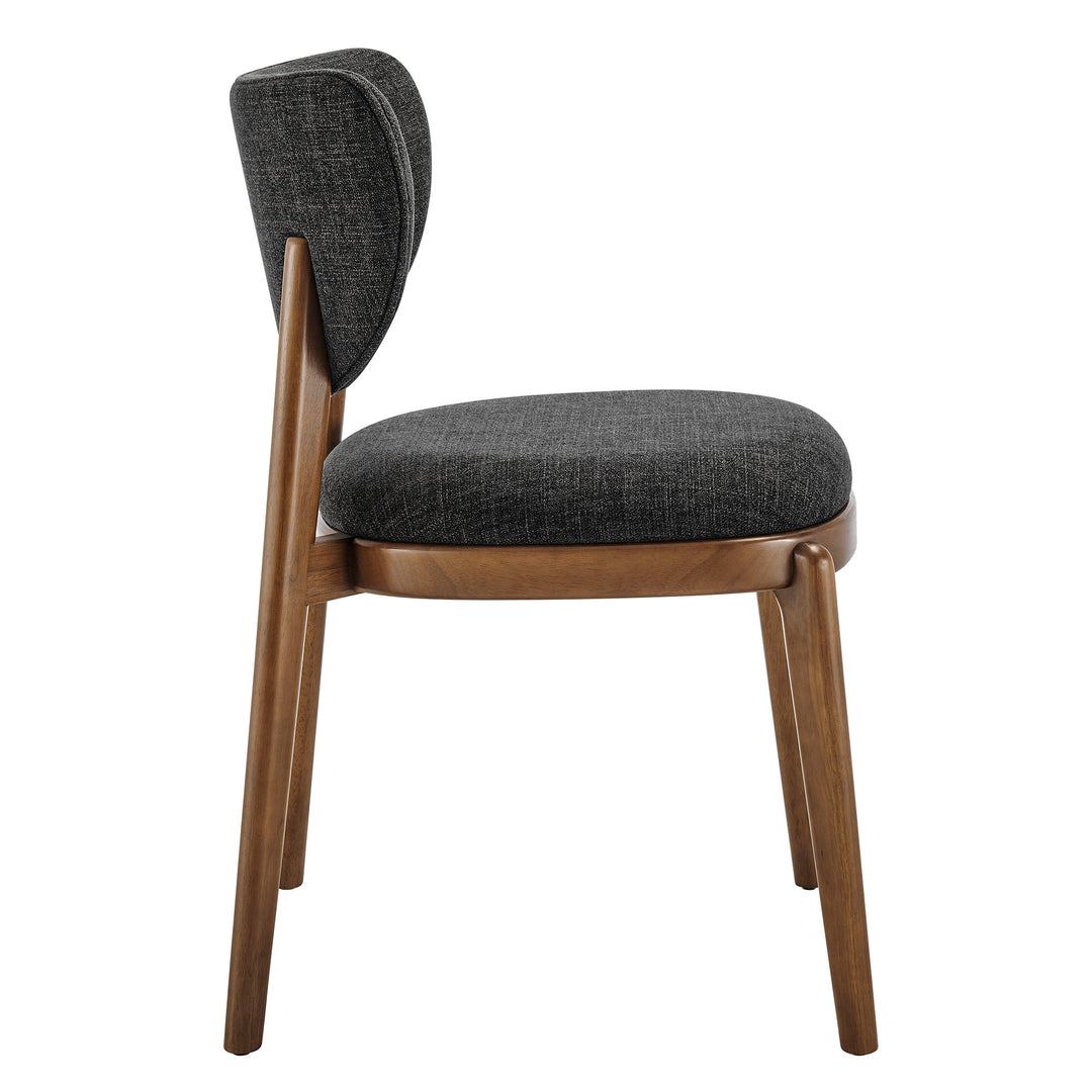 Fenwick Fabric Dining Chairs Set of 2 in Ebony