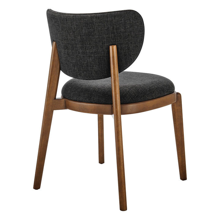 Fenwick Fabric Dining Chairs Set of 2 in Ebony