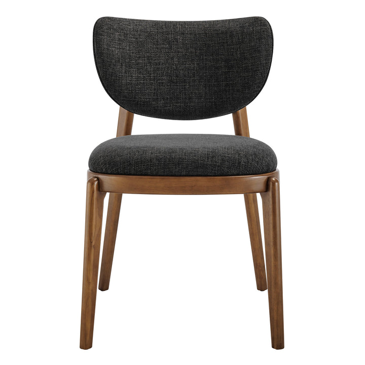 Fenwick Fabric Dining Chairs Set of 2 in Ebony