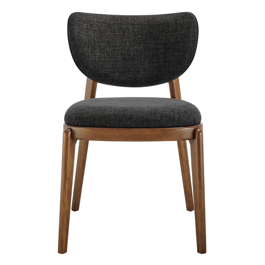 Fenwick Fabric Dining Chairs Set of 2 in Ebony