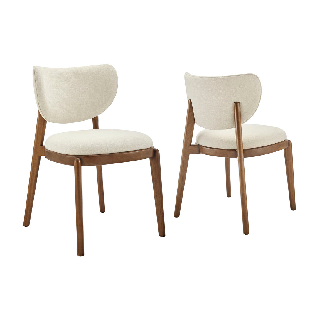 Fenwick Fabric Dining Chairs Set of 2 in Ecru
