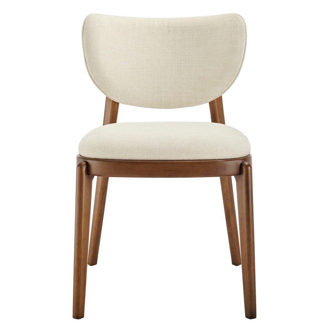 Fenwick Fabric Dining Chairs Set of 2 in Ecru