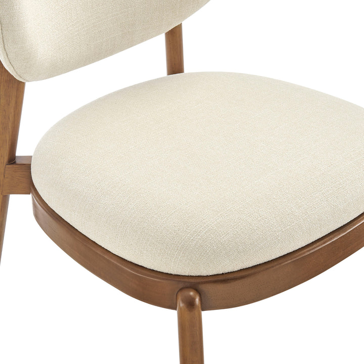 Fenwick Fabric Dining Chairs Set of 2 in Ecru