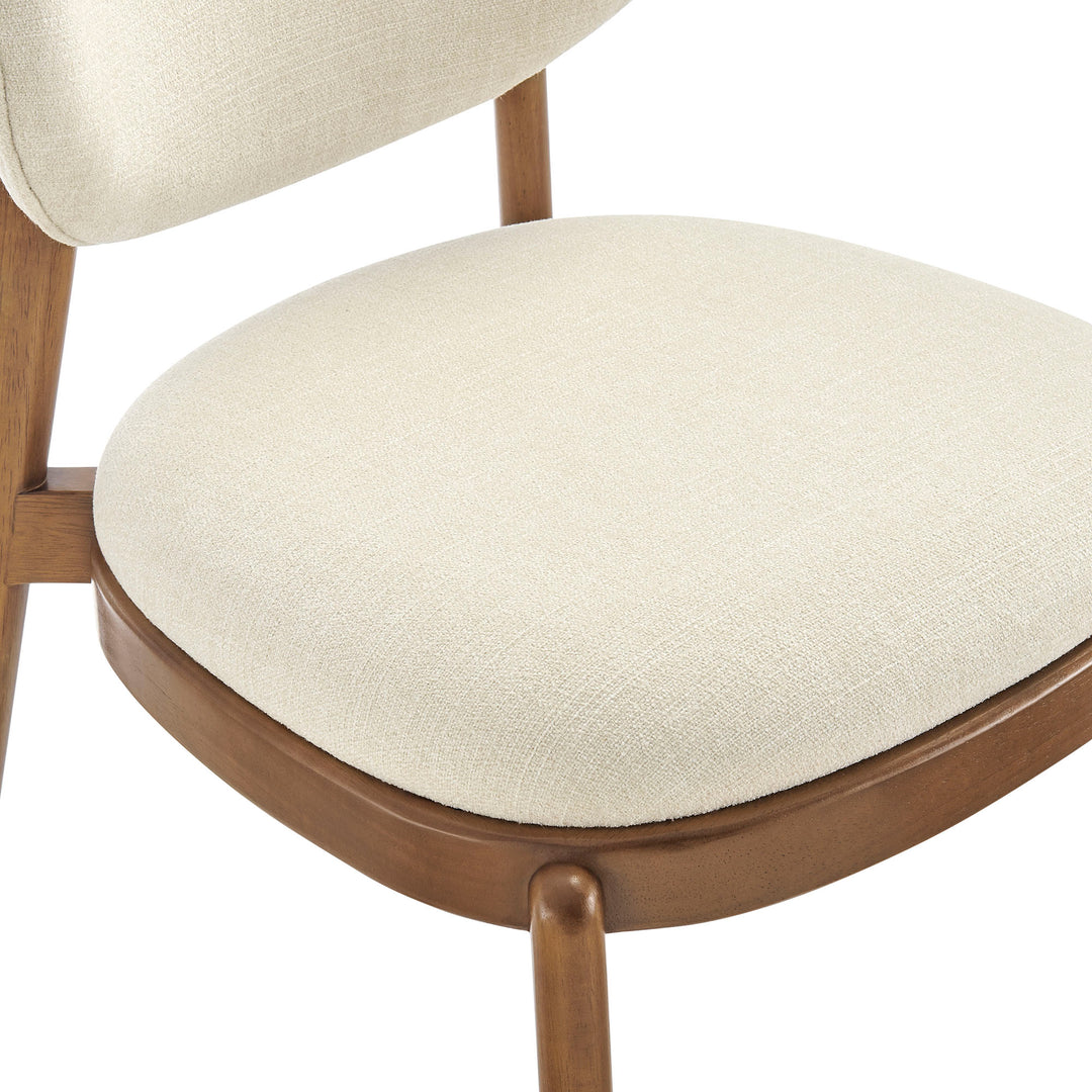 Fenwick Fabric Dining Chairs Set of 2 in Ecru