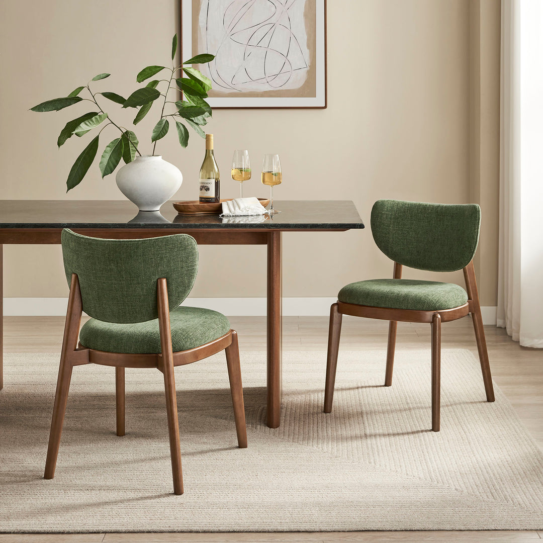 Fenwick Fabric Dining Chairs Set of 2 in Foliage