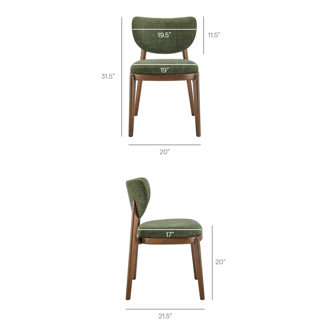 Fenwick Fabric Dining Chairs Set of 2 in Foliage