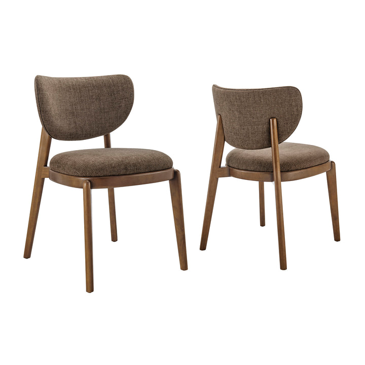 Fenwick Fabric Dining Chairs Set of 2 in Mocha