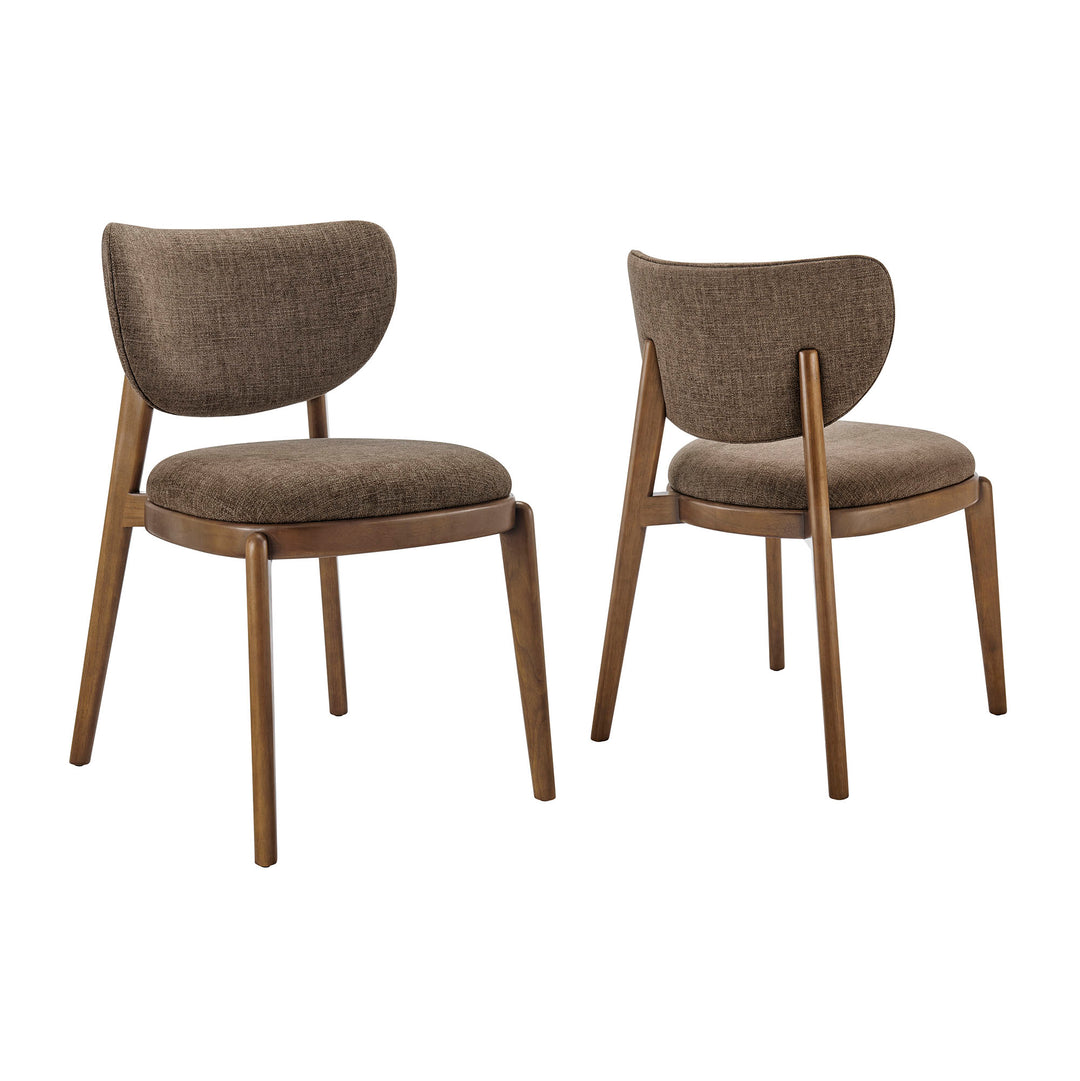 Fenwick Fabric Dining Chairs Set of 2 in Mocha