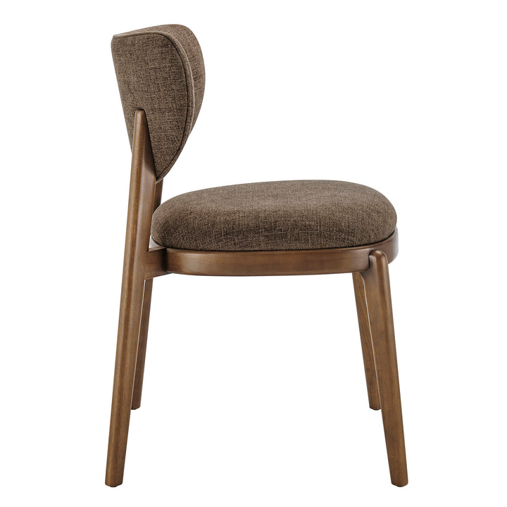 Fenwick Fabric Dining Chairs Set of 2 in Mocha