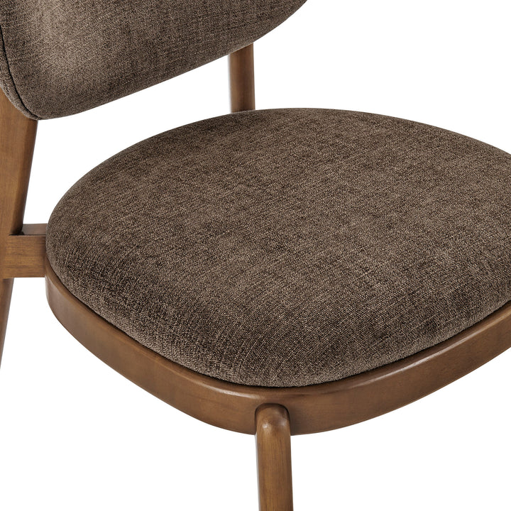 Fenwick Fabric Dining Chairs Set of 2 in Mocha