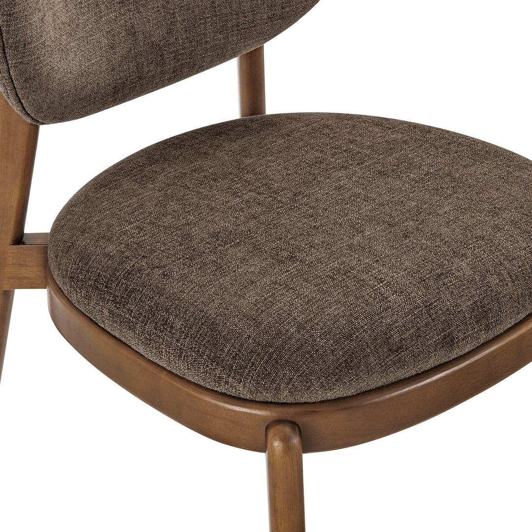 Fenwick Fabric Dining Chairs Set of 2 in Mocha