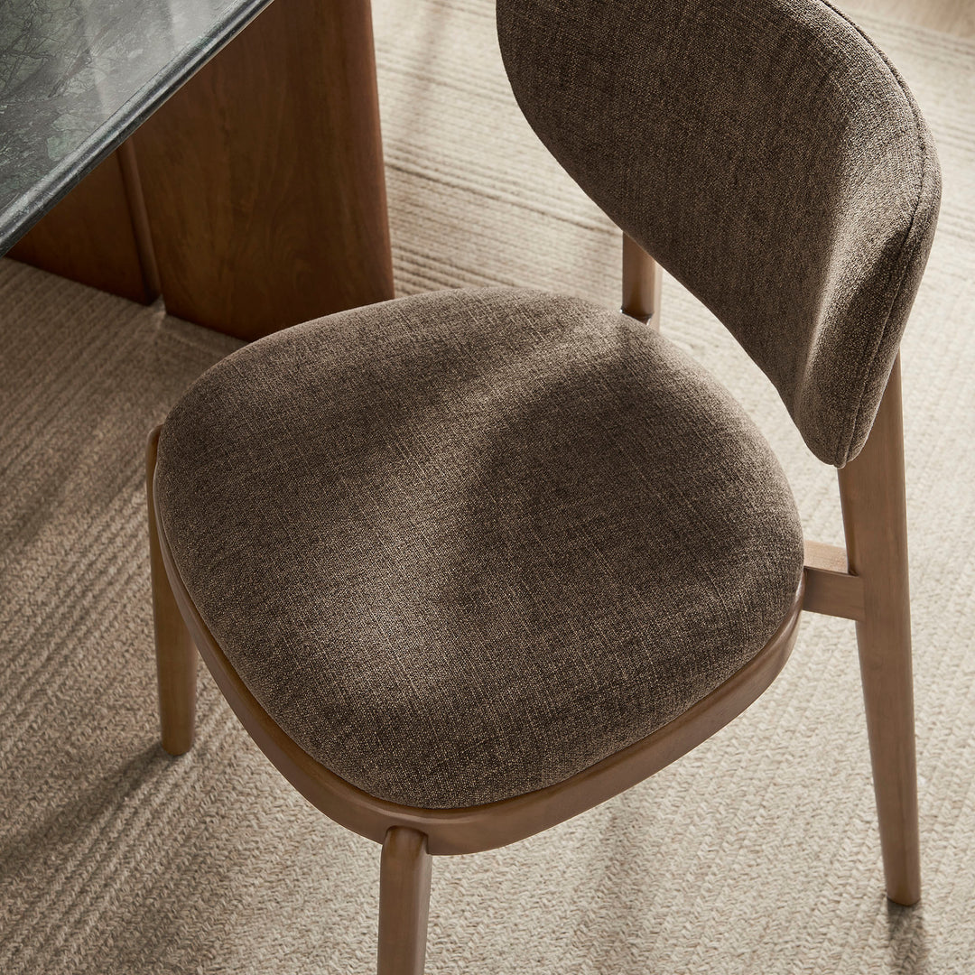 Fenwick Fabric Dining Chairs Set of 2 in Mocha