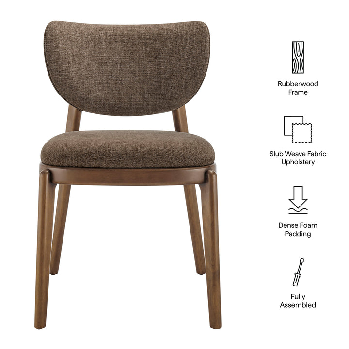 Fenwick Fabric Dining Chairs Set of 2 in Mocha