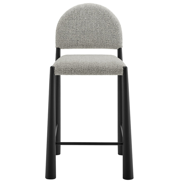 Hayley Upholstered Fabric Counter Stools Set of 2 in Black Camel