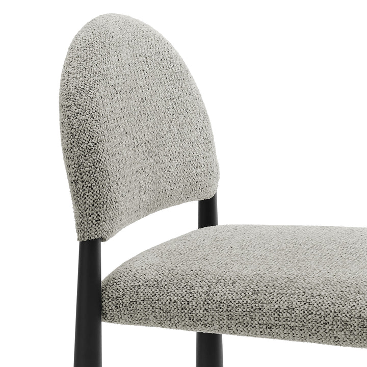 Hayley Upholstered Fabric Counter Stools Set of 2 in Black Camel
