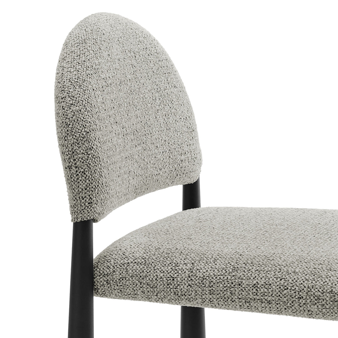 Hayley Upholstered Fabric Counter Stools Set of 2 in Black Camel