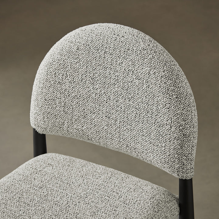 Hayley Upholstered Fabric Counter Stools Set of 2 in Black Camel