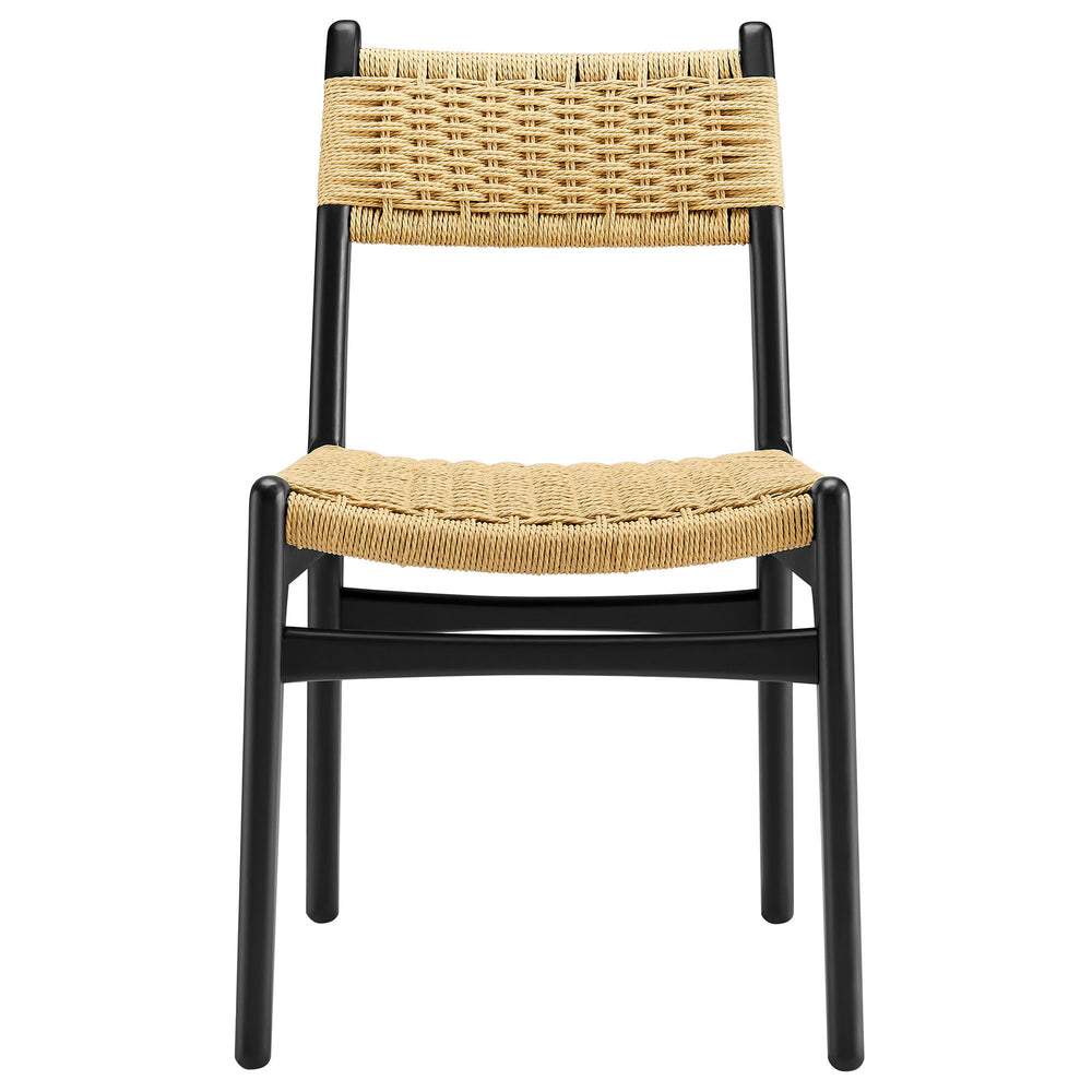 Wynn Rope and Wood Dining Side Chair in Black Natural